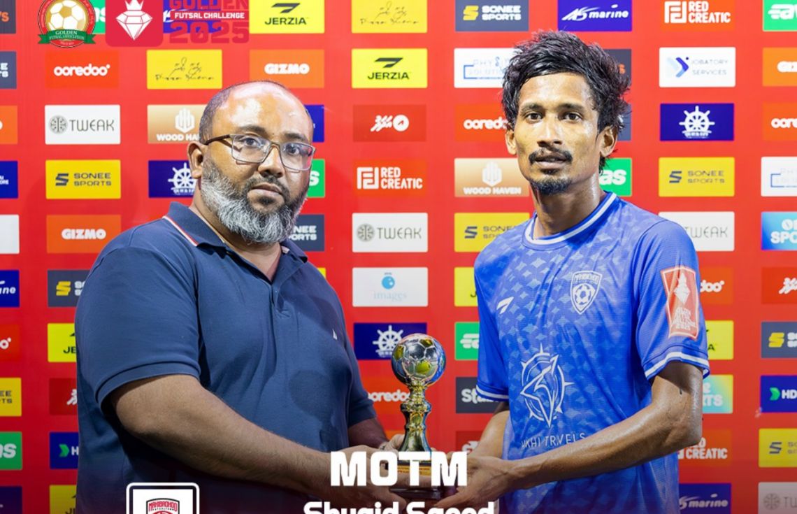 މަހިބަދޫ ފުރަތަމަ ފަހަރަށް ގޯލްޑަން ފުޓްސަލް ޗެލެންޖްގެ ކުއާޓާ ފައިނަލަށް ގޮސްފި