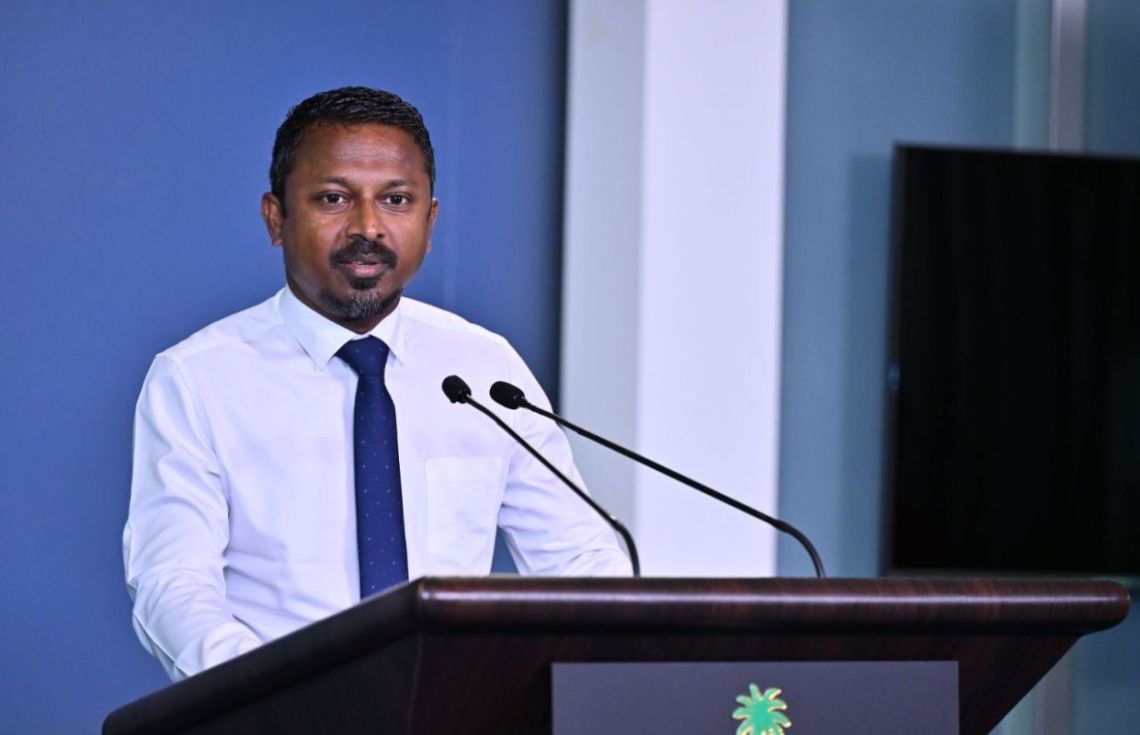 ބަންޑާރަނައިބު އަޙްމަދު އުޝާމް - އައިސީޖޭ އަށް ރާއްޖެއިން ހުށަހެޅި ޑޮކިއުމެންޓު ތަކުގައި މައްސަލަ ވަރަށް ތަފްސީލުކޮށް ބަޔާންކޮށްފައިވާނެ ކަމަށް ބަންޑާރަނައިބު ވިދާޅުވި / ފޮޓޯ: ޚުލާޞާ
