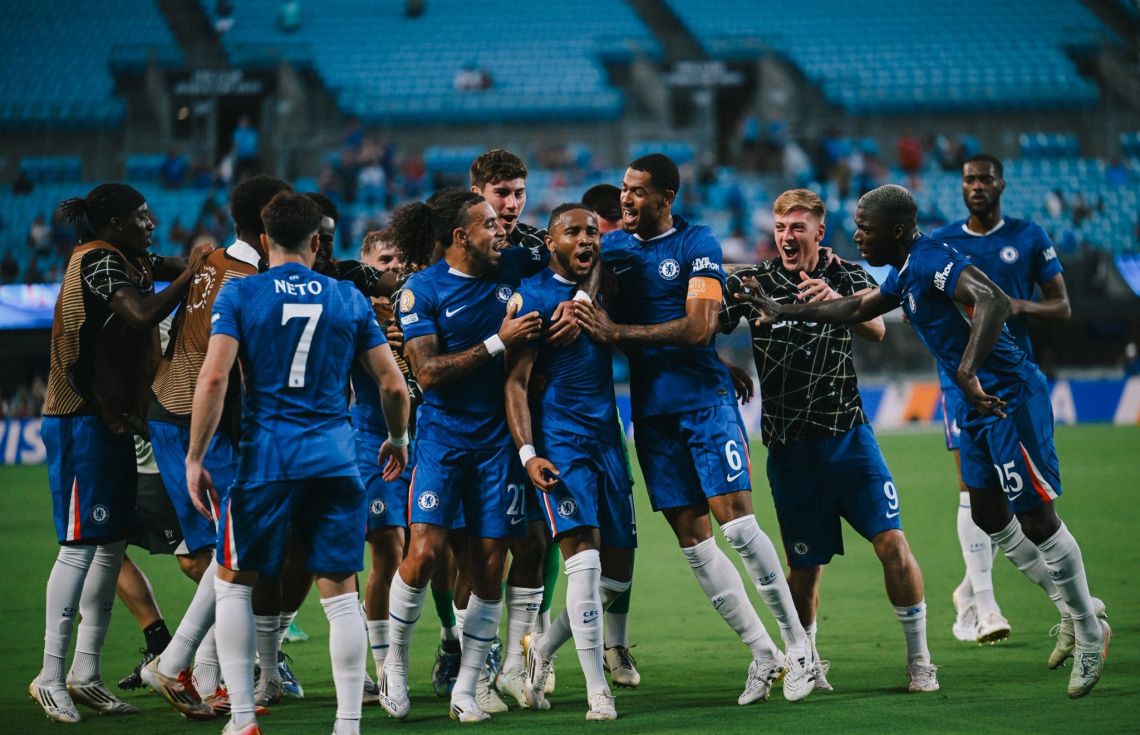 މެޗުގެ އުފާ ޗެލްސީން ފާޅުކުރަނީ. / ފޮޓޯ: ޗެލްސީ