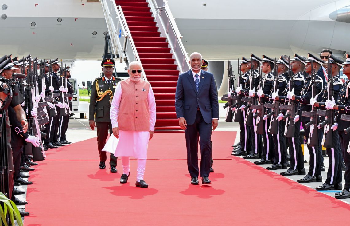 ރައީސުލްޖުމްހޫރިއްޔާގެ ދައުވަތަށް އިންޑިއާގެ ބޮޑުވަޒީރު ނަރެންދްރަ މޯދީ ރާއްޖެ ވަޑައިގެންފި