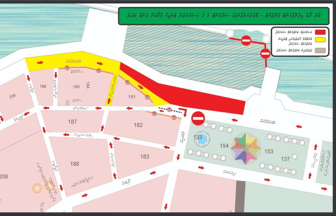 ބޮޑުތަކުރުފާނު މަގުގެ ބައެއް ބަންދުކޮށް، ގިނަ ފެރީތައް ވަންނަ ފަޅު ބަންދުކުރަނީ