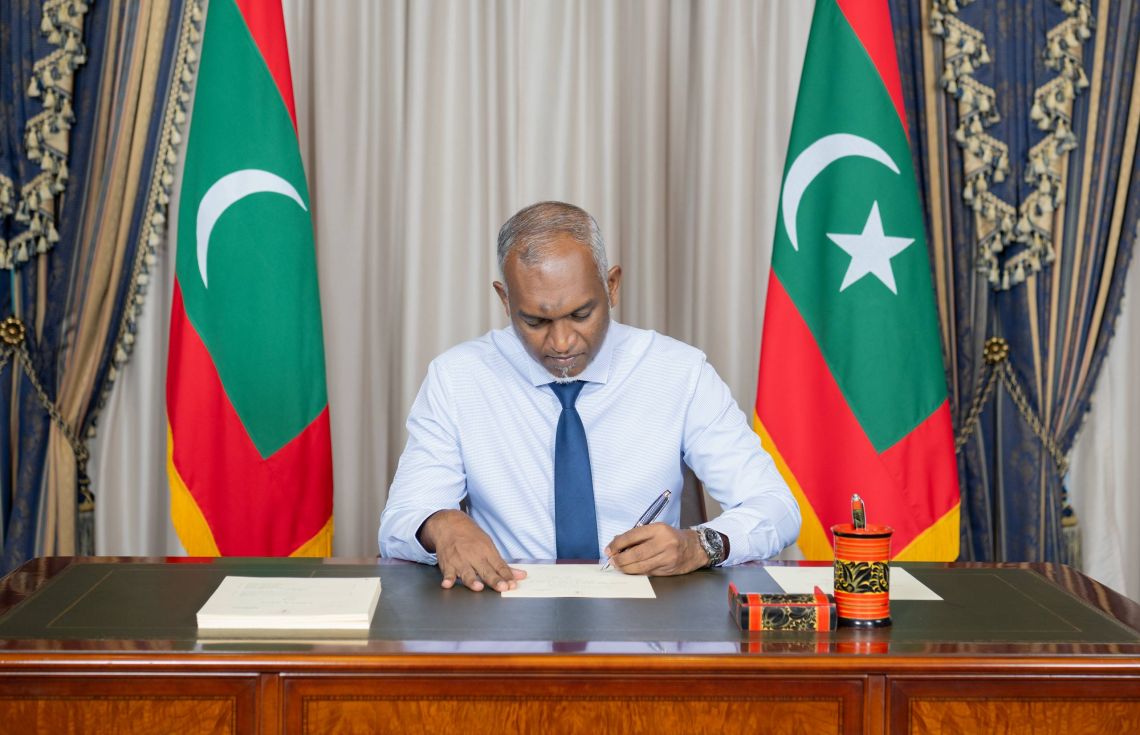 ރައީސުލްޖުމްހޫރިއްޔާ ޑރ. މުޙައްމަދު މުޢިއްޒު/ ފޮޓޯ: ރައީސް އޮފީސް