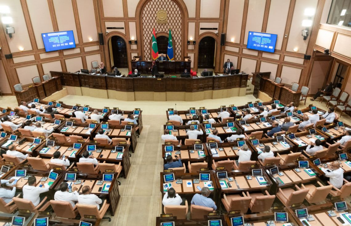 ރައްޔިތުންގެ މަޖިލީހުގެ ޖަލްސާއެއްގެ ތެރެއިން--- ފޮޓޯ: ރައްޔިތުންގެ މަޖިލިސް