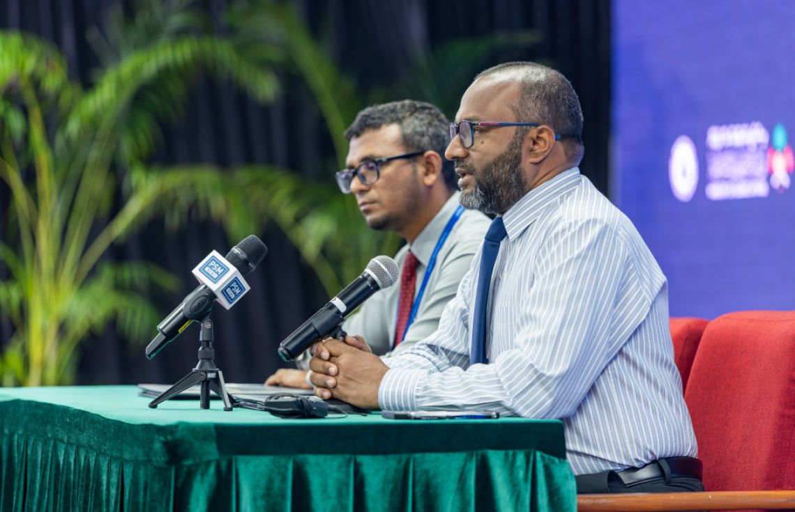 ޒަކާތު ފަންޑު ބެލެހެއްޓުން އެމްއެމްއޭއާ ހަވާލުކުރުމުގެ ރަސްމިއްޔާތުގައި މިނިސްޓަރު ޝަހީމް ވާހަކަފުޅު ދައްކަވަނީ---ފޮޓޯ: އިސްލާމިކް މިނިސްޓްރީ