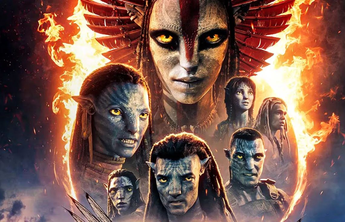 "އެވެޓާ"ގެ ތިންވަނަ ފިލްމު "އެވެޓާ: ފަޔާ އެންޑް އޭޝް"ގެ ޕޯސްޓަރު.