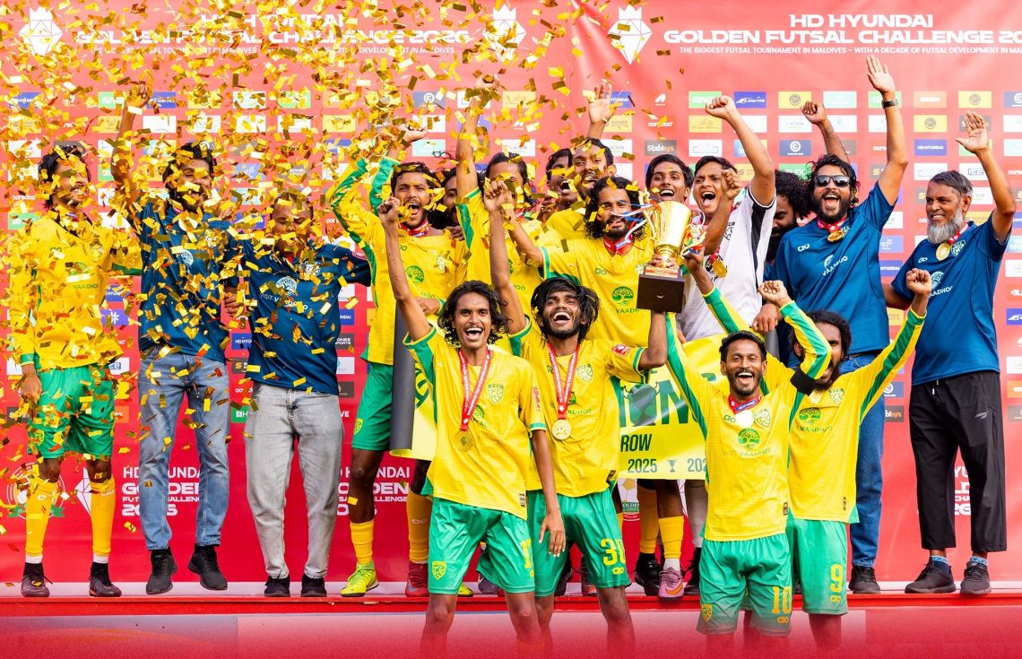 ގޯލްޑެން ފުޓްސަލް 2026: ވާދޫ އިން ޖެހިޖެހިގެން 5 ވަނަ ފަހަރަށް އަތޮޅުގެ ޗެމްޕިއަންކަން ހޯދައިފި!