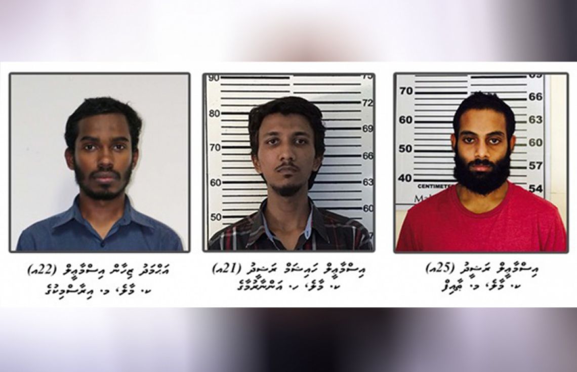 ޔަމީނު ރަޝީދުގެ މަރުގައި ދައުވާ ލިބޭ ތިން ފަރާތެއް--- ފޮޓޯ: މޯލްޑިވްސް ޕޮލިސް ސާވިސް