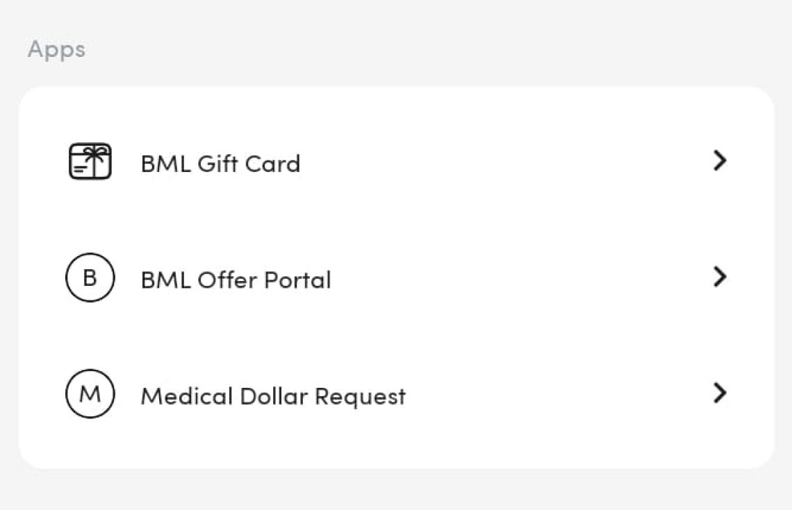 ބީއެމްއެލް މޯބައިލް އެޕްގެ ސްކްރީންޝޮޓެއް---
