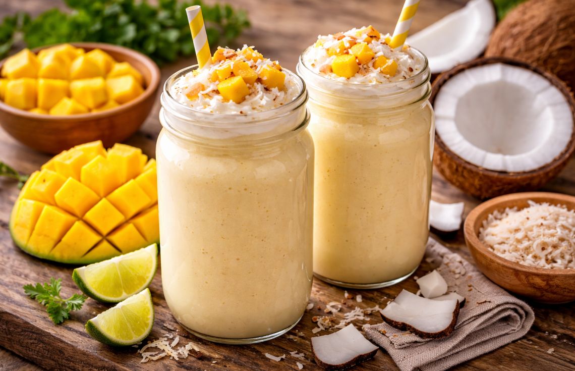 ޚުލާސާ ރަހަފަތް: މެންގޯ ކޮކޮނަޓް މިލްކްޝޭކް