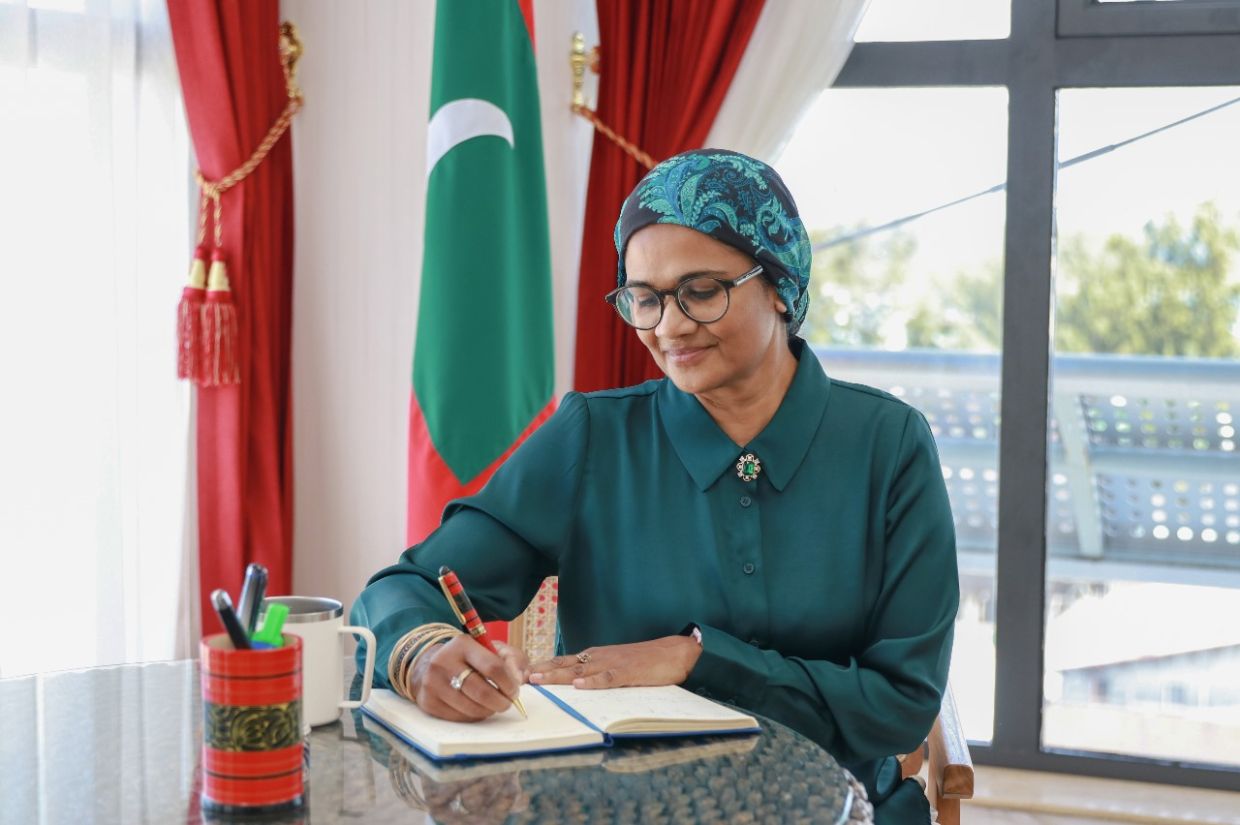ހަޔަރ އެޑިއުކޭޝަން މިނިސްޓަރ ޑރ. މަރިޔަމް މާރިޔާ. / ފޮޓޯ: މިނިސްޓްރީ