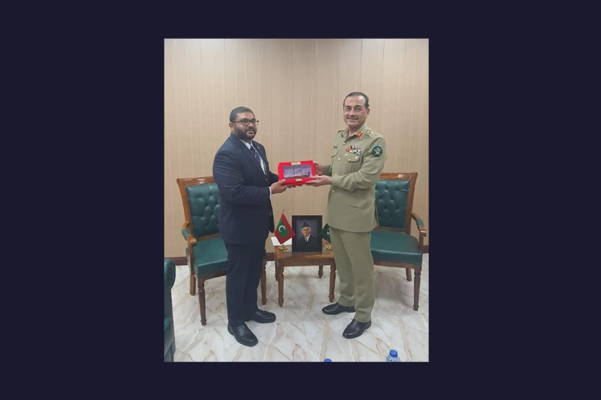 ދިވެހިރާއްޖެއާއި ޕާކިސްތާނުގެ މެދުގައި އަސްކަރީ ދާއިރާއިން ގުޅުން ބަދަހިކުރުމަށް މަޝްވަރާކުރުން/ ފޮޓޯ: ދިފާއީ ވުޒާރާ