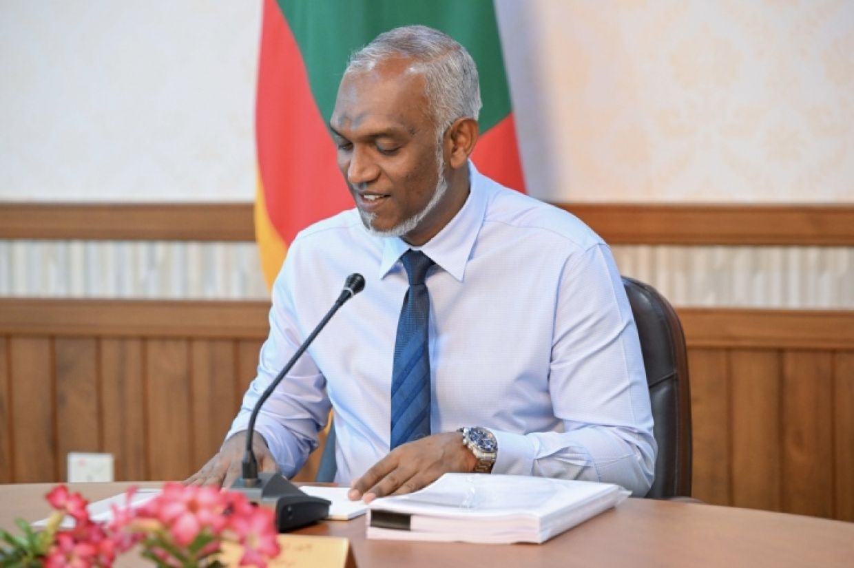 ރައީސުލްޖުމްހޫރިއްޔާ ޑރ. މުޙައްމަދު މުޢިއްޒު. / ފޮޓޯ: ރައީސް އޮފީސް