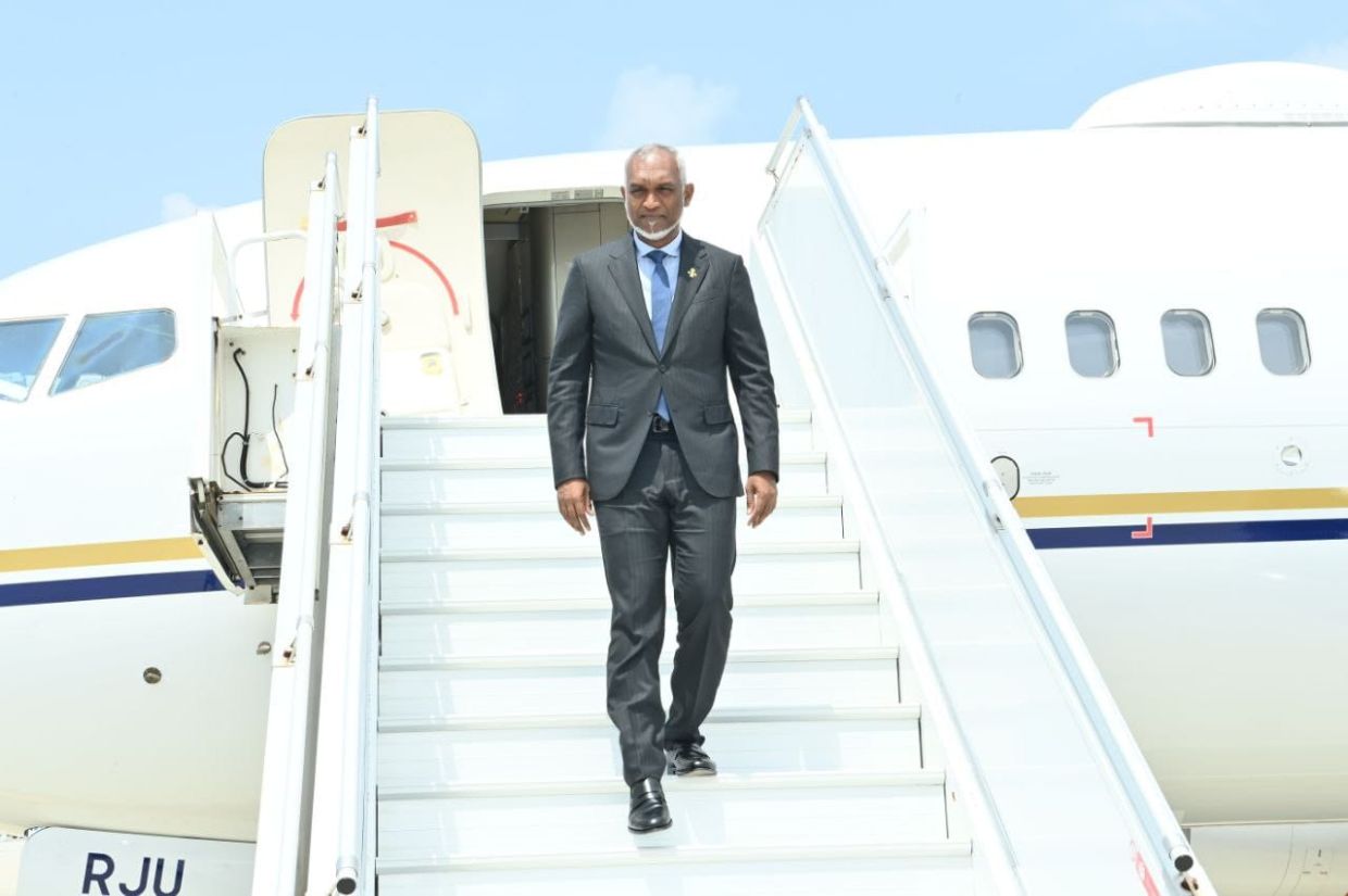 ރައީސްގެ މި ދަތުރުފުޅުގެ މައިގަނޑު މަޤްސަދަކީ ދެޤައުމު ދޭތެރޭ ގާތް ގުޅުމެއް ބޭއްވުން / ފޮޓޯ: ރައީސް އޮފީސް