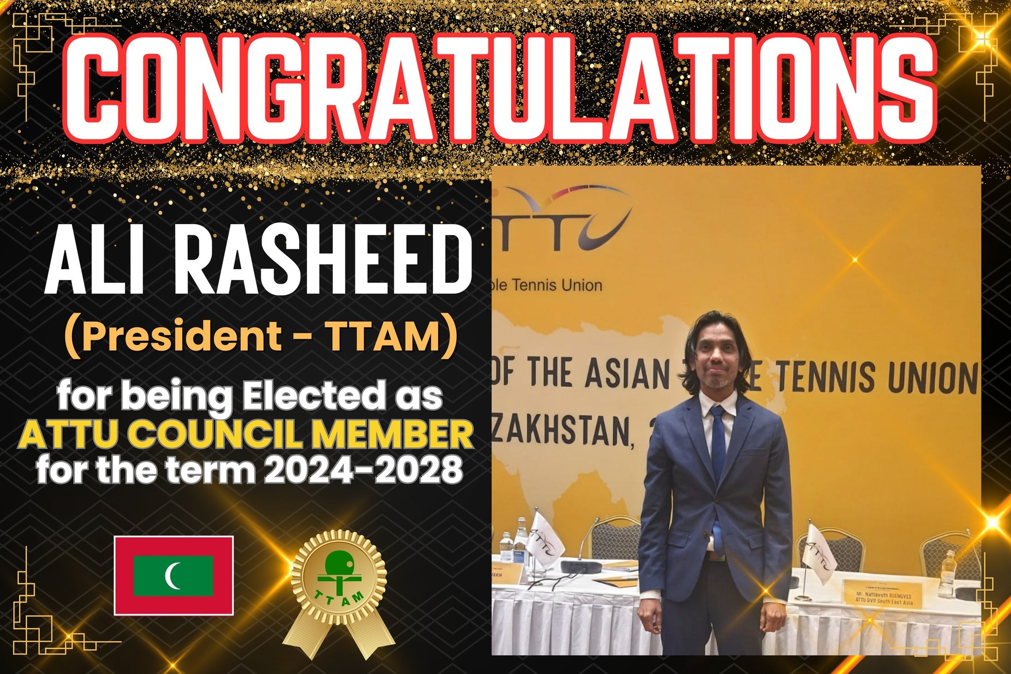 ޓީޓީއައްޔަ އޭޝިއާގެ ކައުންސިލް މެމްބަރުކަމަށް އިންތިޚާބުވެއްޖެ