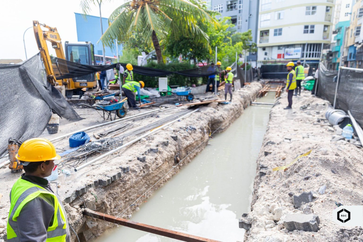 މާލޭގައި ފެންބޮޑުވާ މައްސަލަ ހައްލުކުރުމުގެ މަޝްރޫއު ފޮޓޯ: އާރްޑީސީ