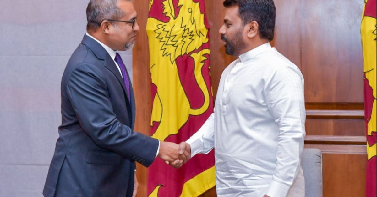 މިނިސްޓަރު ޚަލީލް ސްރީލަންކާގެ ރައީސް އާއި ބައްދަލުކުރައްވައިފި