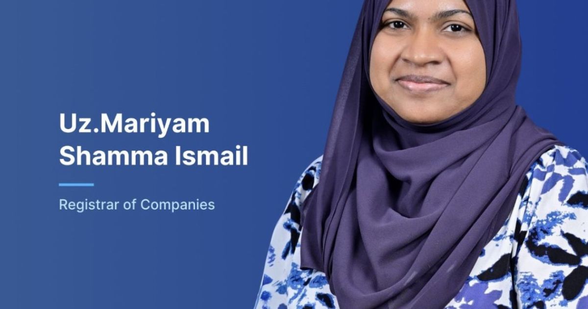 ރެޖިސްޓްރަރ އޮފް ކޮމްޕެނީސްގެ މަޤާމަށް ޝަމްޢާ