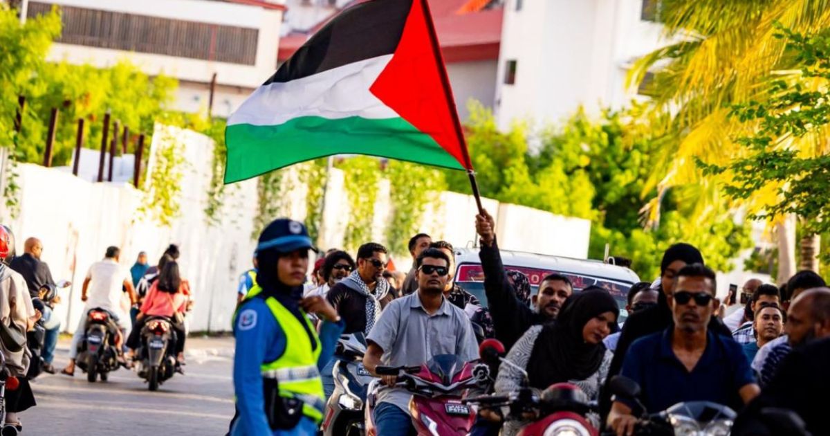 މާލޭގައި ފަލަސްޠީނުގެ ޙައްޤުގައި ބޮޑު ހަރަކާތެއް ބާއްވައިފި