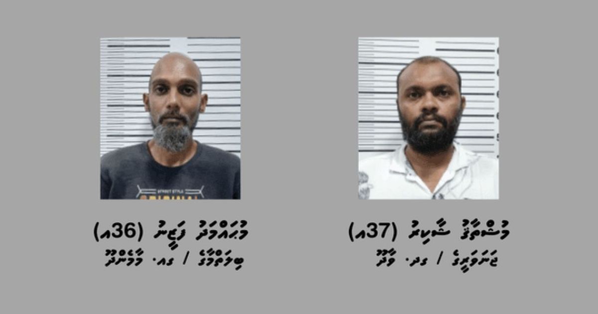 މަސްތުވާތަކެއްޗާއެކު ހުޅުމާލެއިން ދެ މީހަކު ހައްޔަރުކޮށްފި