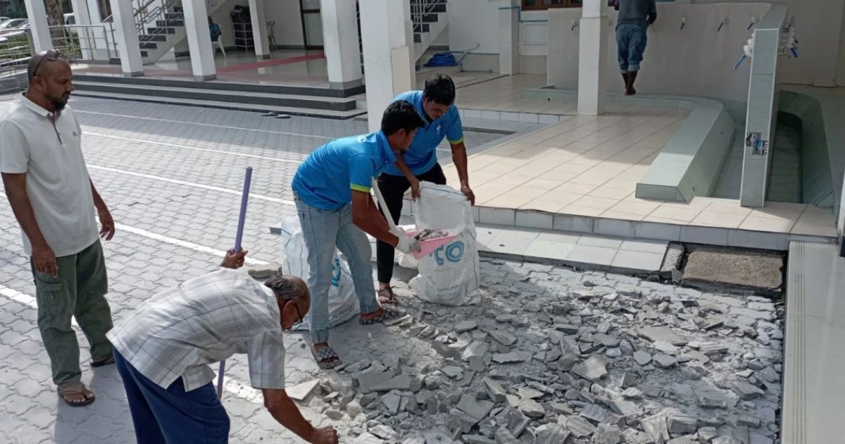 މާލޭގެ މިސްކިތްތަކުގެ އާބާތުރަ ފިލުވުމުގެ މަސައްކަތް ފަށައިފި