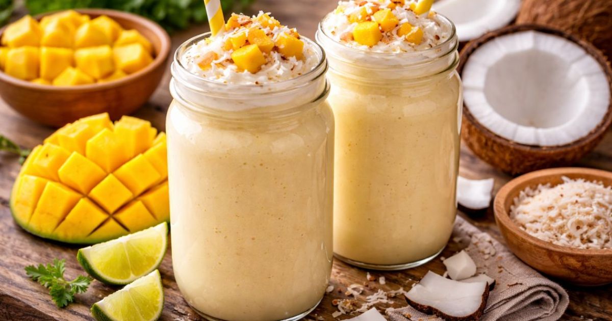 ޚުލާސާ ރަހަފަތް: މެންގޯ ކޮކޮނަޓް މިލްކްޝޭކް