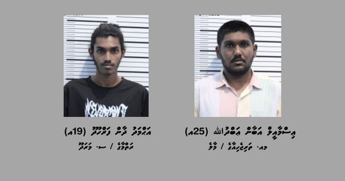 ކަނޑުމަގުން ރާއްޖެއަށް މަސްތުވާތަކެތި އެތެރެކުރި 2ދިވެއްސަކު ހައްޔަރުކޮށްފި