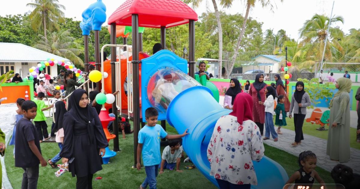 ނ. ކެނދިކުޅުދޫގައިާ ކުޑަކުދިންގެ ޕާކެއް އާރުޑީސީން ހުޅުވައިފި