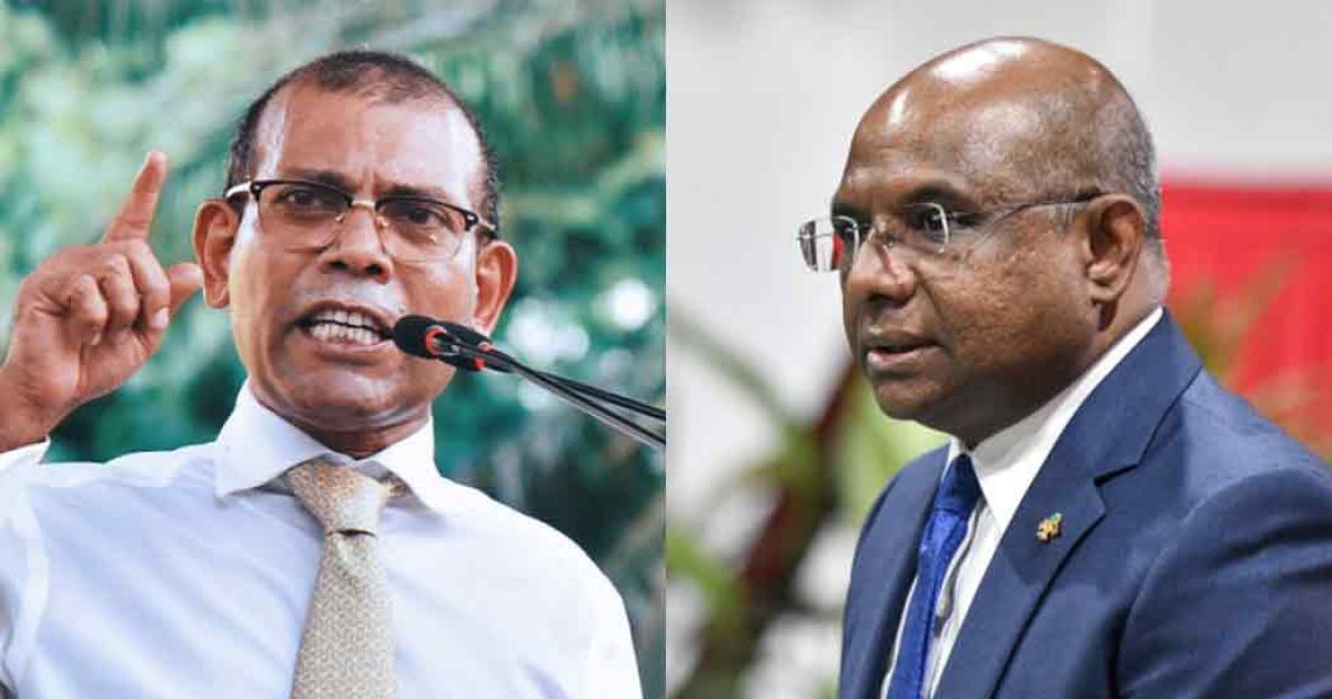 "ވެލްކަމް ޓު އިންޑިއާ" ބަހުސްގެ ތެރޭގައި ޝާހިދާއި ރައީސް ނަޝީދު އެކަކު އަނެކަކަށް ސްކޯ ކުރުމުގައި